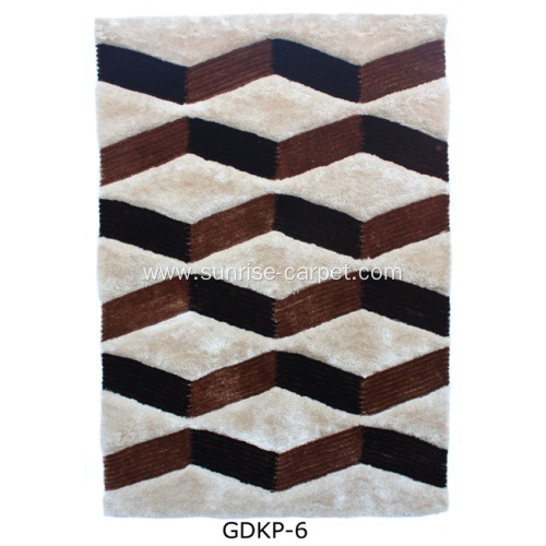 Silk & Elastic 3D with Geometry Design Rug